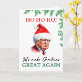 Funny Santa Trump Weihnachtsgrußkarte Karte (Gelbe Blume)