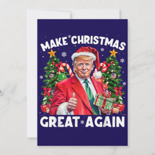 Funny Santa Trump Weihnachtskarte Feiertagskarte