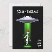 Funny Santa 🎅 🛸 UFO Weihnachten Einladung (Vorderseite)