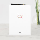 Funny Santa 🎅 🛸 UFO Weihnachtskarte Dankeskarte (Rückseite)