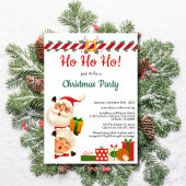 Funny Santa und Mrs Claus Ho Ho Ho Weihnachten Par Einladung