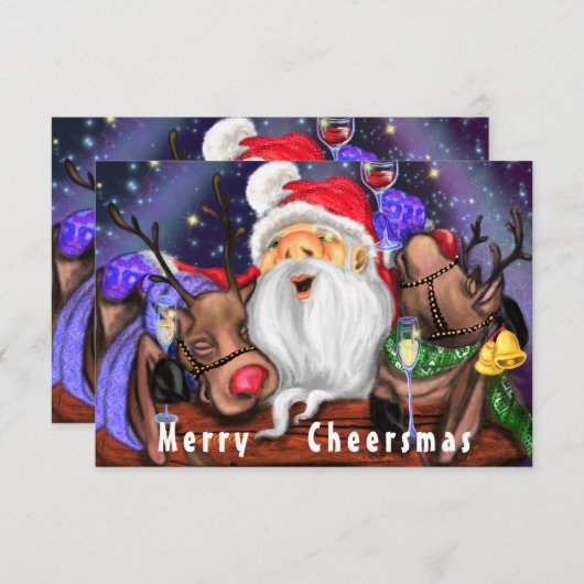 Funny Santa und Reindeers Weihnachts-Party - Chef (Vorne/Hinten)