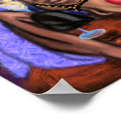 Funny Santa und Reindeers Weihnachts-Party - Chef Poster (Ecke)