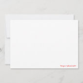 Funny Santa und Rentier Cartoon Dankeskarte (Rückseite)