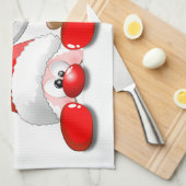 Funny Santa und Rentier Cartoon Küchentücher (Viertel Falte)