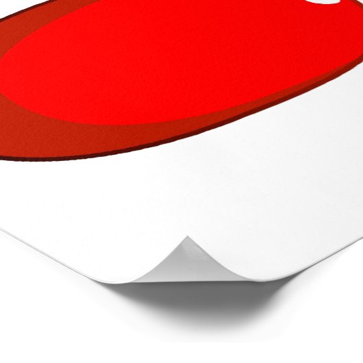 Funny Santa und Rentier Cartoon Poster (Ecke)