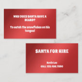 Funny Santa Visitenkarte (Vorne/Hinten)