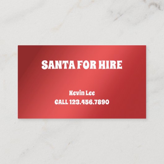 Funny Santa Visitenkarte (Rückseite)