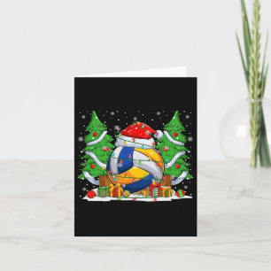 Funny Santa Volleyball Ball & amp; Net Christmas L Karte