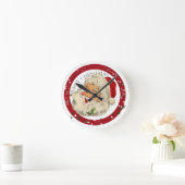Funny Santa ~ Wall Clock Runde Wanduhr (Zuhause)