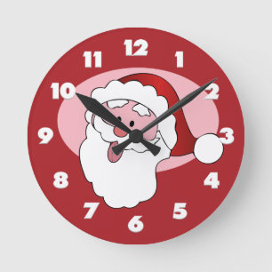 Funny Santa Wall Uhr