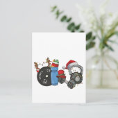 Funny Santa Weightlift Dumbells Gym Weihnachten (Stehend Vorderseite)