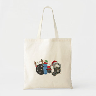 Funny Santa Weightlift Dumbells Gym Weihnachten Tragetasche