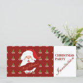 Funny Santa - Weihnachten Einladung (Stehend Vorderseite)