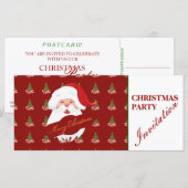 Funny Santa - Weihnachten Einladung (Vorne/Hinten)