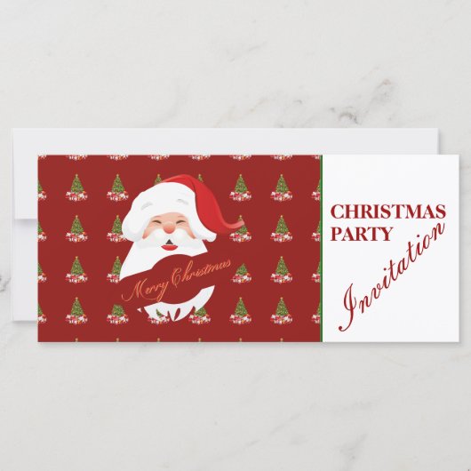 Funny Santa - Weihnachten Einladung (Vorderseite)