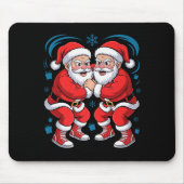 Funny Santa Wrestling Lover Wrestler Xmas Christma Mousepad (Vorne)