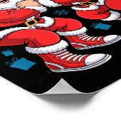 Funny Santa Wrestling Lover Wrestler Xmas Christma Poster (Ecke)