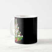 Funny Santa Xmas Arctic Fox Christmas Tree Kaffeetasse (Vorderseite Links)