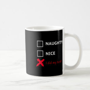 Funny Santa Xmas List T-Shirt - Naughty Kaffeetasse