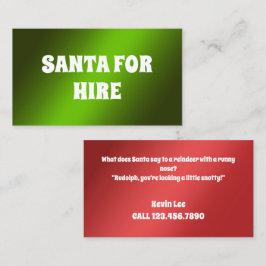 Funny Santa zu mieten Visitenkarte