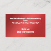 Funny Santa zu mieten Visitenkarte (Rückseite)