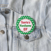 Funny Santa's ansprechendes Elf Weihnachtsgeschenk Button (Beispiel)