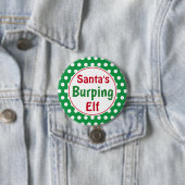 Funny Santa's Burping Elf Christmas Button Pin (Beispiel)