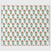 Funny Santa's Elf Wearing Facemask 2020 Weihnachte Geschenkpapier (Flach)