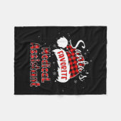 Funny Santa's Favorite Medical Istant Christmas Pa Fleecedecke (Vorderseite (Horizontal))