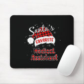 Funny Santa's Favorite Medical Istant Christmas Pa Mousepad (Mit Mouse)