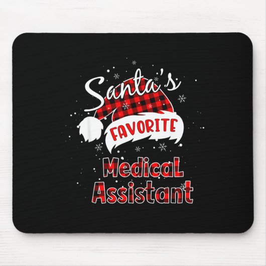 Funny Santa's Favorite Medical Istant Christmas Pa Mousepad (Vorne)
