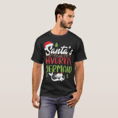 Funny Santas Favorite Mermaid Weihnachts-Weihnacht T-Shirt (Vorne ganz)