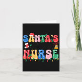 Funny Santa's Favorite Nurse Christmas Nursing Xma Karte (Vorderseite)