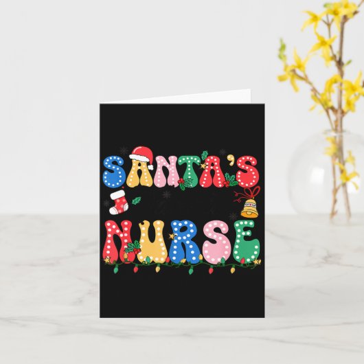 Funny Santa's Favorite Nurse Christmas Nursing Xma Karte (Gelbe Blume)