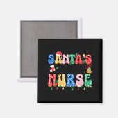 Funny Santa's Favorite Nurse Christmas Nursing Xma Magnet (Vorderseite/Rückseite)