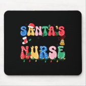 Funny Santa's Favorite Nurse Christmas Nursing Xma Mousepad (Vorne)