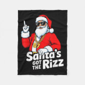 Funny Santa's Got The Rizz Christmas Meme 67  Fleecedecke (Vorderseite)