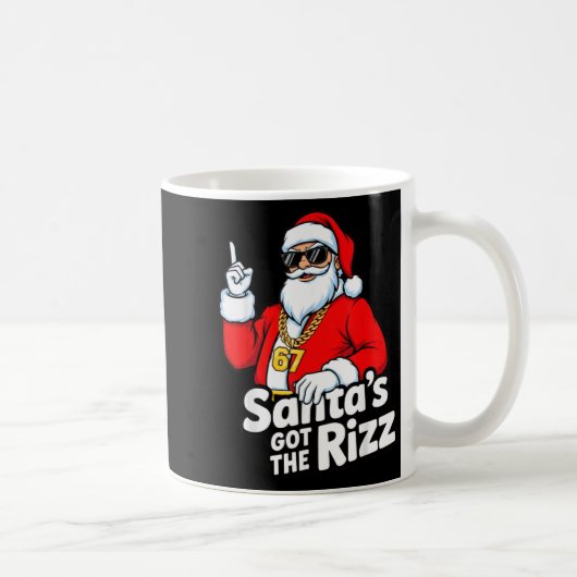 Funny Santa's Got The Rizz Christmas Meme 67  Kaffeetasse (Rechts)