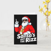 Funny Santa's Got The Rizz Christmas Meme 67  Karte (Gelbe Blume)