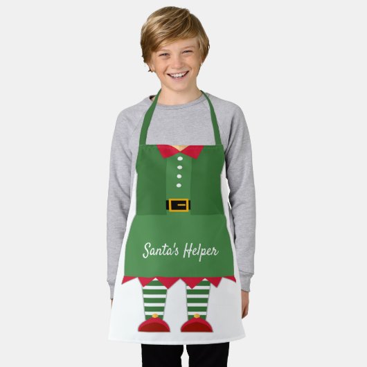 Funny Santa's Helper Elf Grünen Weihnachten Schürze (Getragen)