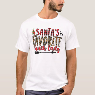Funny Santa's Lieblings-Mittagessen Lady Weihnacht T-Shirt