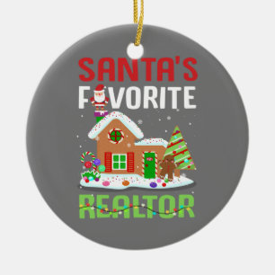 Funny Santa's Lieblings-Realtor-Anwesen Agent Xmas Keramik Ornament