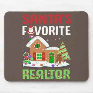 Funny Santa's Lieblings-Realtor-Anwesen Agent Xmas Mousepad