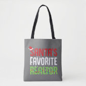 Funny Santa's Lieblings-Realtor-Anwesen Agent Xmas Tasche (Vorderseite)