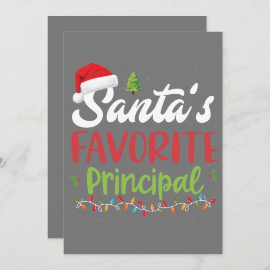 Funny Santa's Lieblingsweihnachtsfest Einladung (Vorne/Hinten)