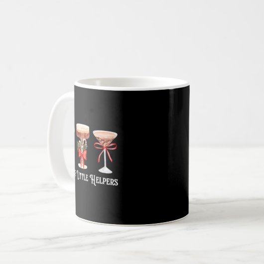 Funny Santa's Little Helper Martini Tail Merry Chr Kaffeetasse (Vorderseite Links)