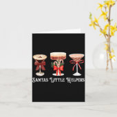 Funny Santa's Little Helper Martini Tail Merry Chr Karte (Gelbe Blume)