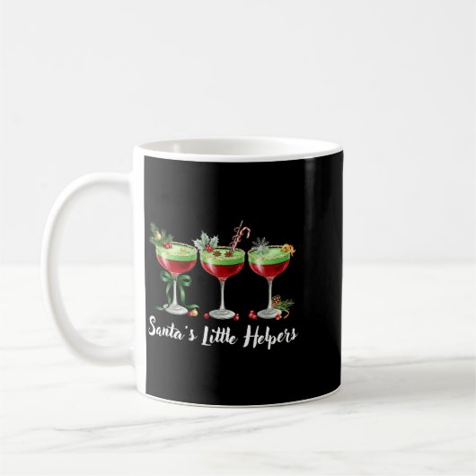 Funny Santa's Little Helpers Tail Humor Holiday Xm Kaffeetasse (Links)