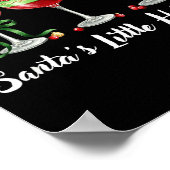 Funny Santa's Little Helpers Tail Humor Holiday Xm Poster (Ecke)